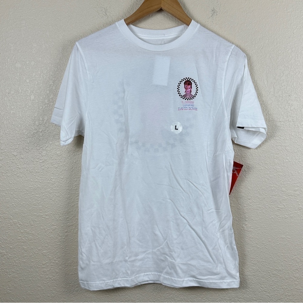 Vans X David Bowie Aladdin Sane Graphic Short Sleeve Top Size Large Boy